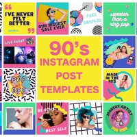 90s & Y2K Aesthetic Instagram Templates, IG Canva Templates, Instagram ...