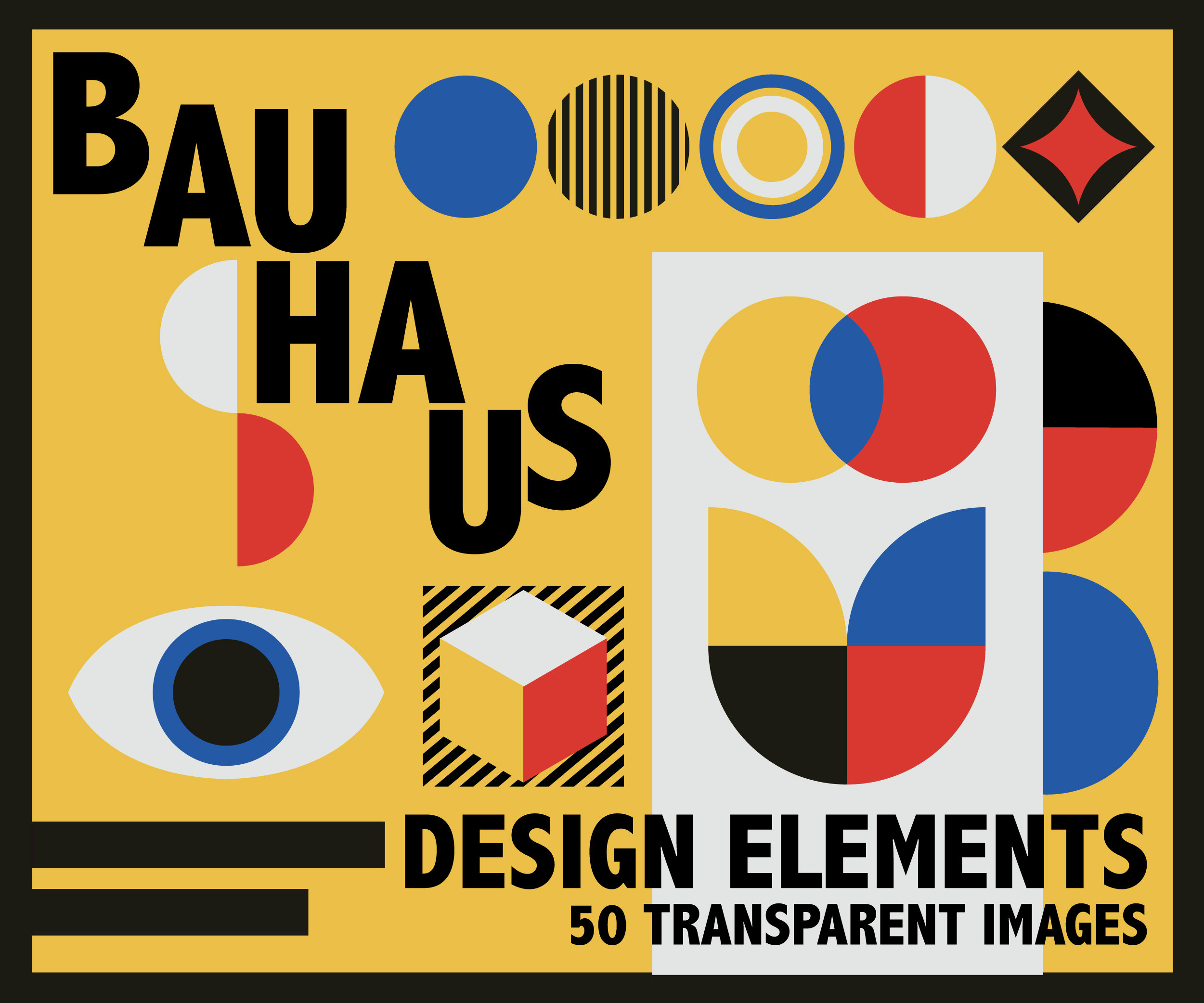 Bauhaus-clipart: retro grafische ontwerpelementen (digitale download) -  Etsy België, image size:2501x2084