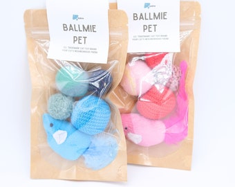 Kattenspeelgoed Cadeau voor kat Muis met vilt Wollen ballen van kattenspeelgoed Verenspeelgoed van handgemaakt kattenspeelgoed grappig