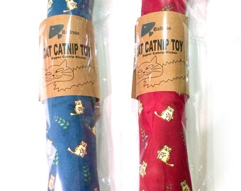 Catnip Kicker Cat Toy: Mimicat Fleece Fabric, Refillable Catnip