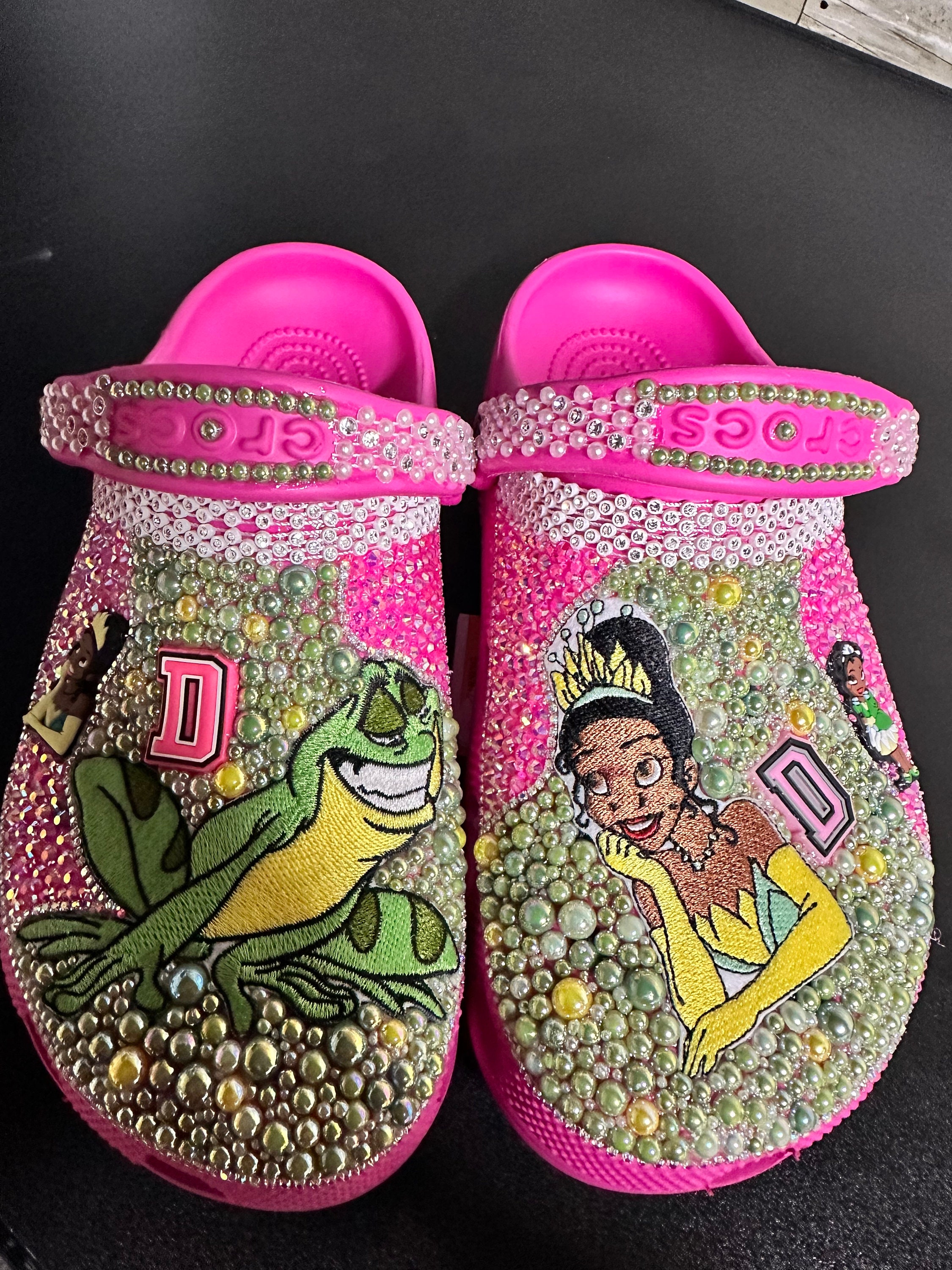 Princess and the Frog/princess Tiana Inspired Crocs. - Etsy