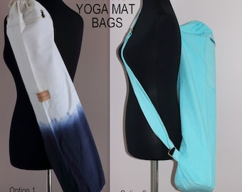 Sacs de yoga en toile ! Des sacs pour tapis de yoga ! Sacs de yoga extra larges ! Sacs de yoga unisexes ! Des sacs en coton pour tapis de yoga ! Sacs de yoga avec cordon de serrage et bretelles réglables !