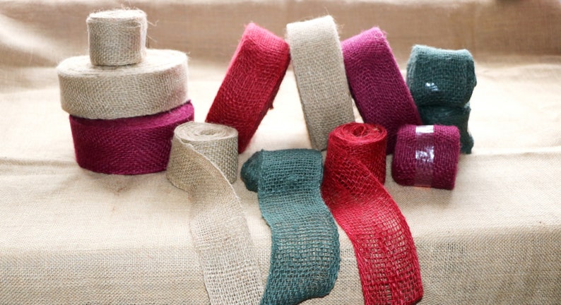 Rubans ! Rubans de jute ! Rubans de jute ! Emballage cadeau ! Rubans maillés ! image 1