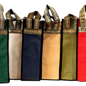 Gorgeous Wine Bags! Brocade Wine Bags! Exclusive Jute Wine Bags! Single Bottle Bags! Designer Wine Gift Bags! Perfect for Champagne Gifting!