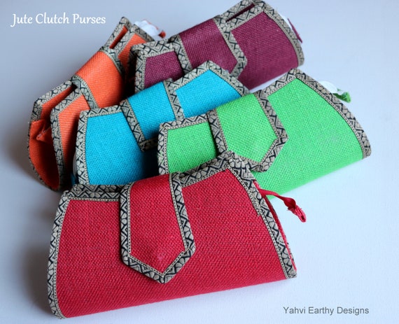 Jute and Bamboo Bag - Etsy