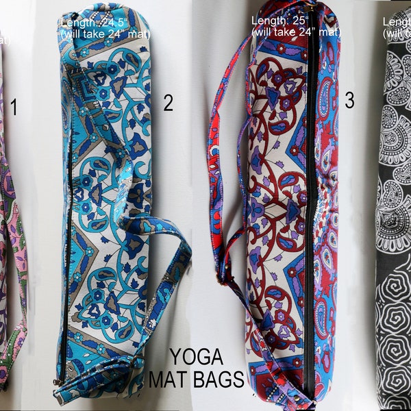 Yogamatten Taschen! Gymnastikmatten Taschen! Handgemachte Yoga Taschen! Baumwollsäckchen mit festem Futter! Verstellbare Träger! Turnbeutel!