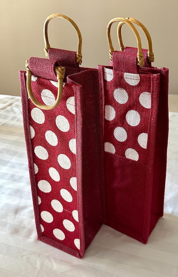 Borsa per vino in iuta personalizzata, regalo personalizzato per