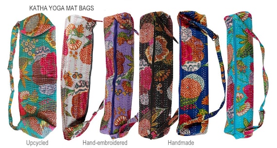 Katha Yoga Mat Bags Exercise Mat Bags Hand-embroidered Yoga Bags
