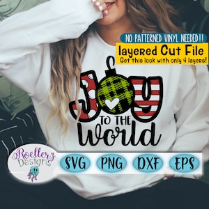 Alegría al mundo svg, Navidad svg, capas, cuadros svg, ornamento svg, cricut, archivo de corte, signo de Navidad svg, lindo svg, SVG, patrón svg, PNG