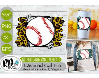 Sports Mom Svg, Baseball Svg, Baseball Mom Svg, Softball Svg, Softball Mom Svg, Cricut, Layered, Cut File, Cheetah Svg, Mom svg, Baller Svg