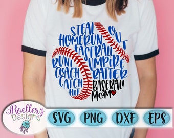 Baseball Svg, Baseball Mom Svg, Baseball Typography, Baseball Word Art Svg, Cut File, Cricut, Download, Baller, Design, Svg, Baseball Shirt