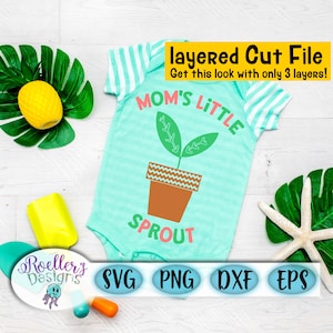 Mamme Piccolo Germoglio Svg, Pianta Svg, Bambino Svg, Bambino Svg, Cricut, File di taglio, A strati, Body Svg, Bambino carino Svg, Svg, Ragazza Svg, Ragazzo Svg, In vaso
