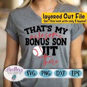 Honkbal Svg, Bonus zoon Svg, honkbal moeder Svg, honkbal stap moeder Svg, stiefmoeder Svg, Cricut, gesneden bestand, Bonus moeder Svg, speldag Svg, Baller