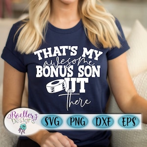 Hockey SVG, hockey moeder SVG, bonus moeder SVG, stap moeder SVG, hockey bonus mam, Mama SVG, Cricut, silhouet, SVG, afdrukbare, commerciële, Puck
