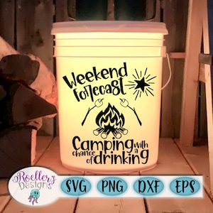 Campamento svg, campamento cubo svg, camping svg, cubo svg, pronóstico de fin de semana svg, fogata svg, verano, cricut, cortar archivo, SVG, fuego svg, cubo LED
