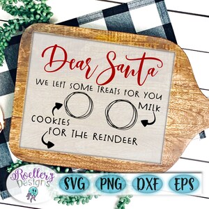 Santa Cookie Svg, Christmas Plate Svg, Dear Santa Svg, Cookie Tray Svg, Cookie Board Svg, Cricut, Download, Cookies voor Santa Svg, SVG, PNG