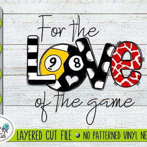 8 Ball Svg, Design de 9 bolas, Billiards Mom Svg, Pool Svg, Cricut, Cut File, design de oito bolas, design de nove bolas, sublimação de bilhar, SVG