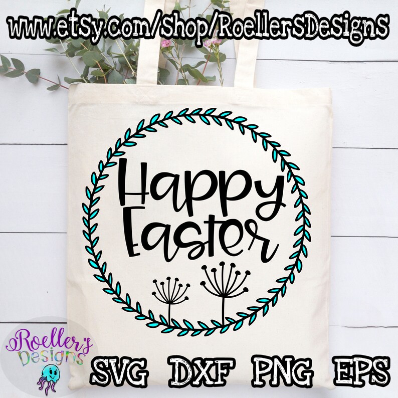 Download Happy Easter Svg Easter Wreath Svg Spring Svg Spring ...