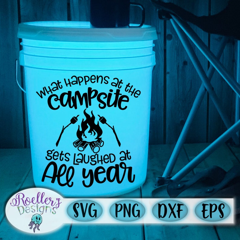 Camping Svg Bucket Svg Happy Camper Svg Campfire Svg Etsy