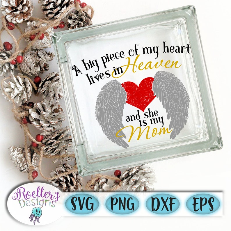 Download Heaven Svg Mom Svg Angel Wings Svg Memorial Svg Memory | Etsy