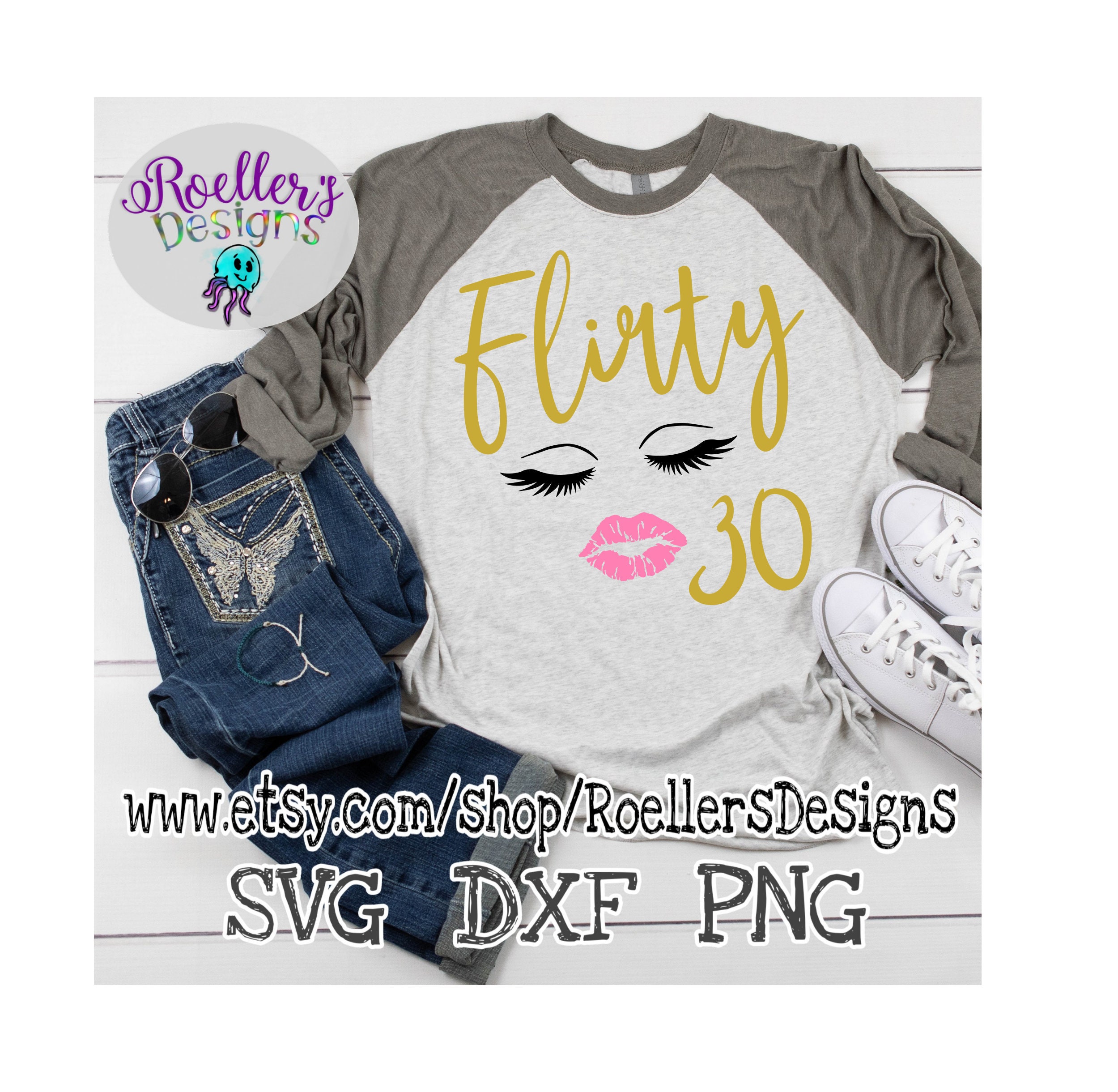 Download Flirty 30 Svg Cricut Silhouette Wine Glass T Shirt Etsy