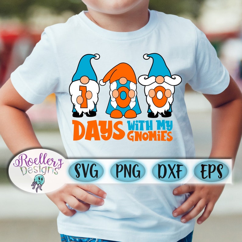 Download 100 days of school Svg Shirt 100 Days Gnome Svg Gnome | Etsy