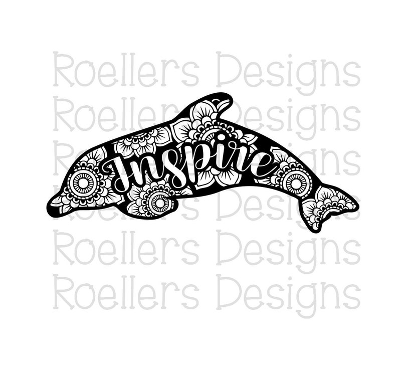 Download Dolphin Mandala Dolphin Zentangle Mandala Zentangle SVG | Etsy