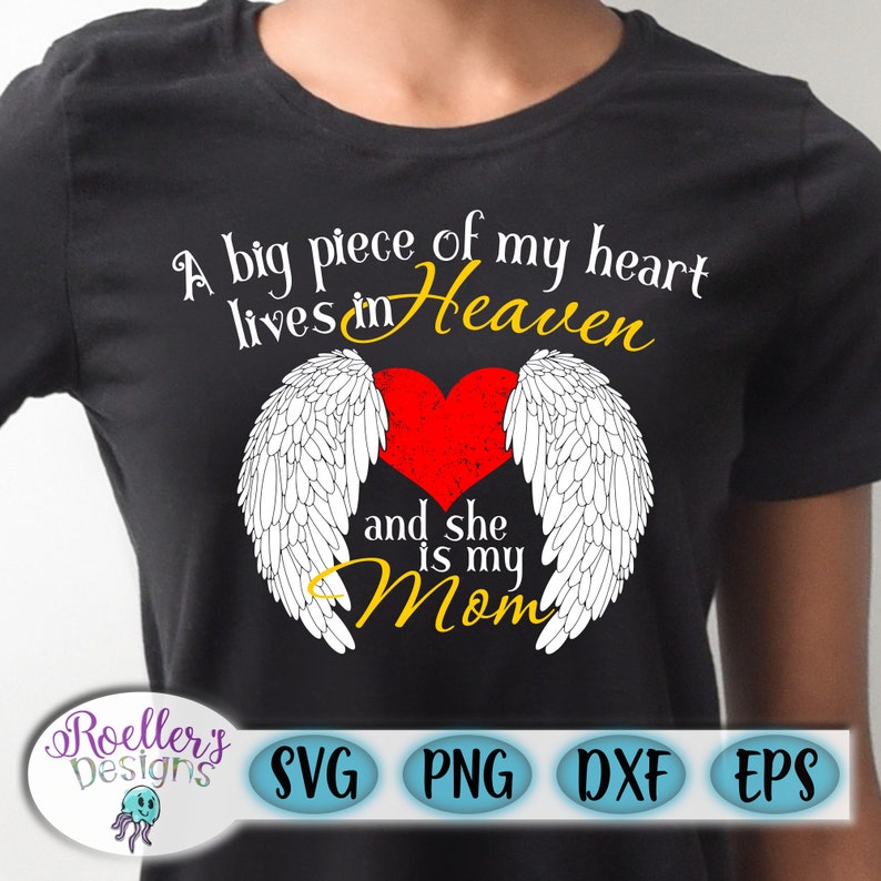 Download Heaven Svg Mom Svg Angel Wings Svg Memorial Svg Memory | Etsy