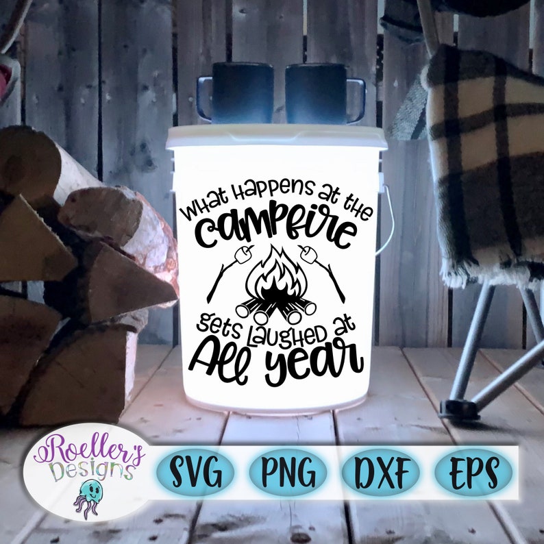 Camping Svg Camping Bucket Svg Firepit Svg Bucket Svg Etsy UK