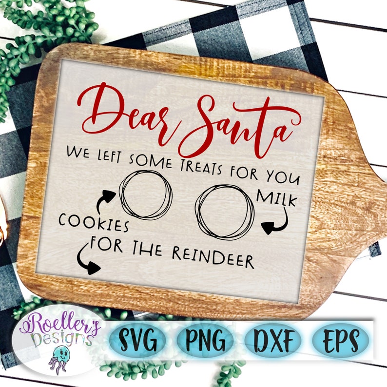 Download Santa Cookie Svg Christmas Plate Svg Dear Santa Svg Cookie ...