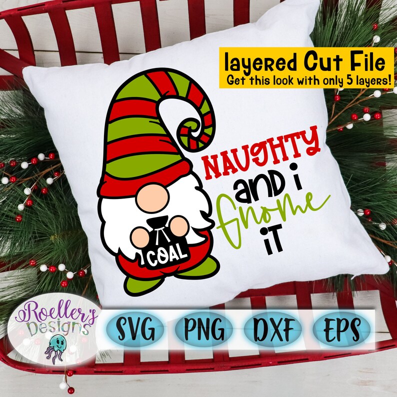 Gnome Svg Bundle Gnoel Svg Cricut Gnomies Svg Bundle Layered Gnome Svg Christmas Svg Plaid Svg Naughty and I Gnome it Svg Cut File
