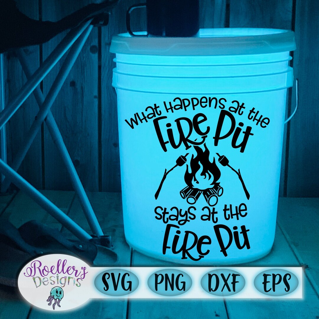 Camping Bucket Svg, Fire Pit Svg, Bonfire Svg, Camping Svg, Campfire