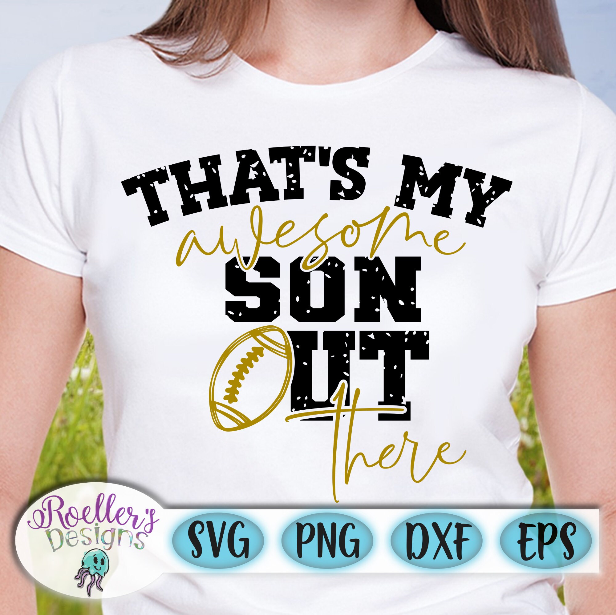 Football Svg That's My Awesome Son Svg Football Mom Svg | Etsy