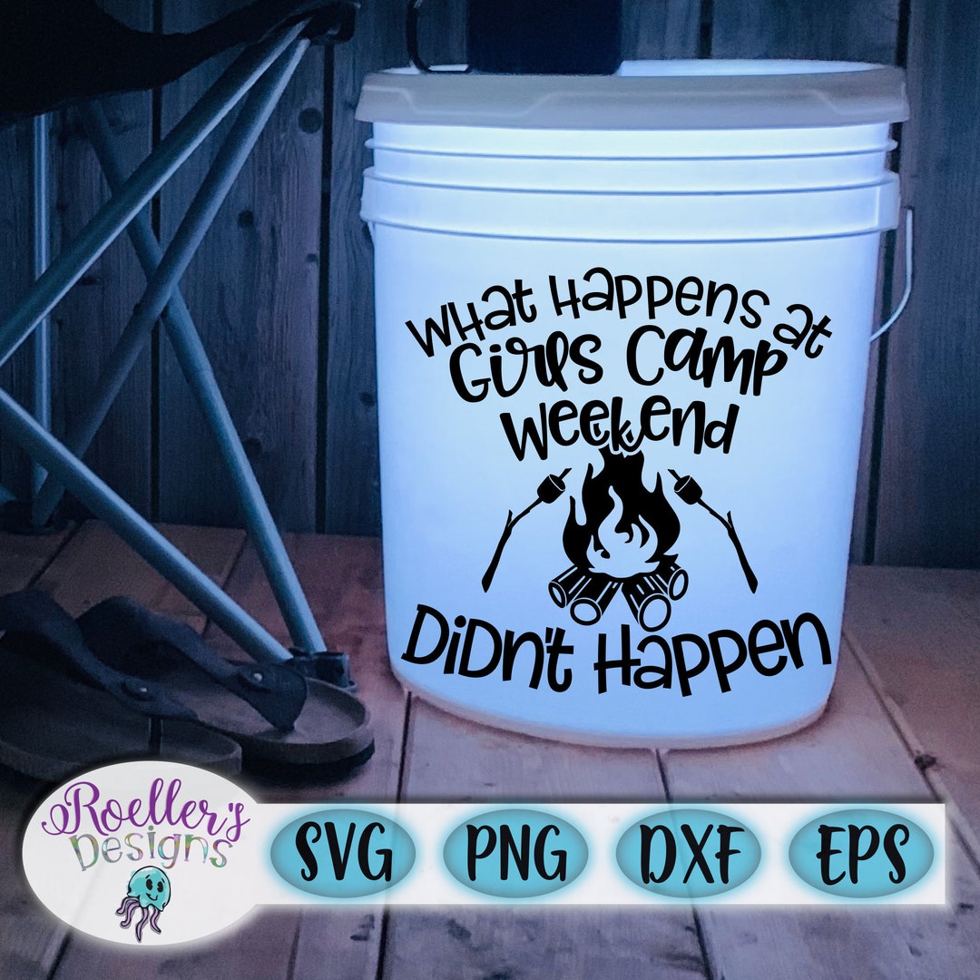 Camping Bucket Svg Fire Pit Svg Bonfire Svg Camping Svg Etsy