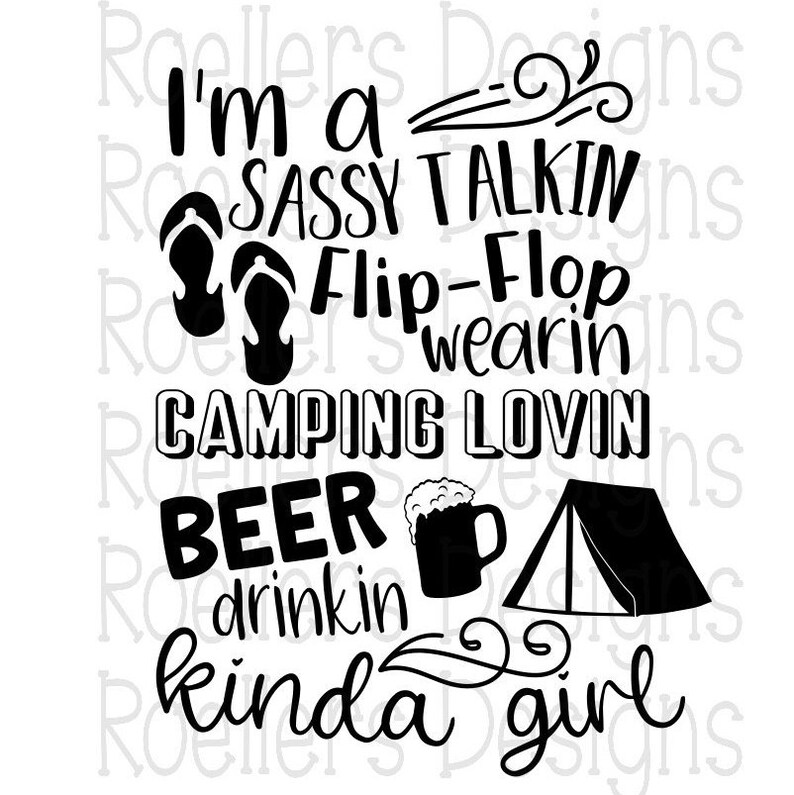Download Camping Svg Beer Drinking Svg Sassy Girl Svg Im a sassy | Etsy