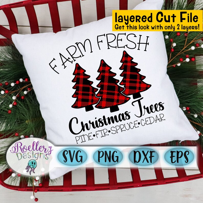 Download Christmas Svg Plaid Svg Layered Cricut Cut File Bundle | Etsy