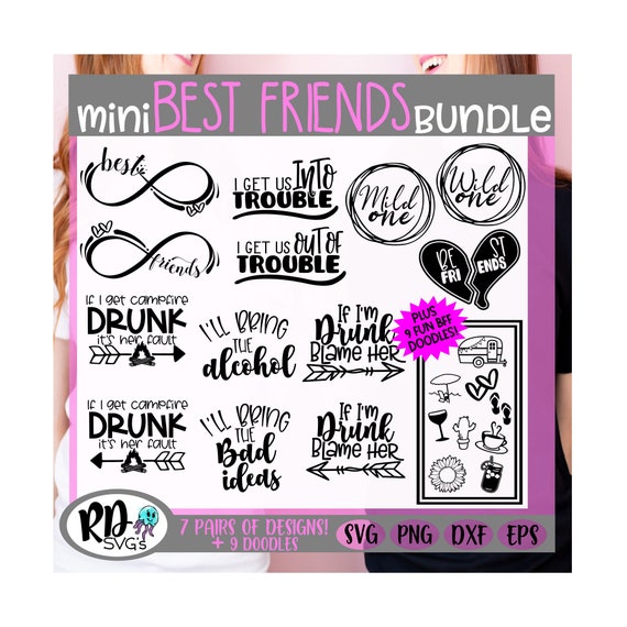 Download Best Friend Bundle Svg Best Friend Svg Matching Svg Bestie Etsy