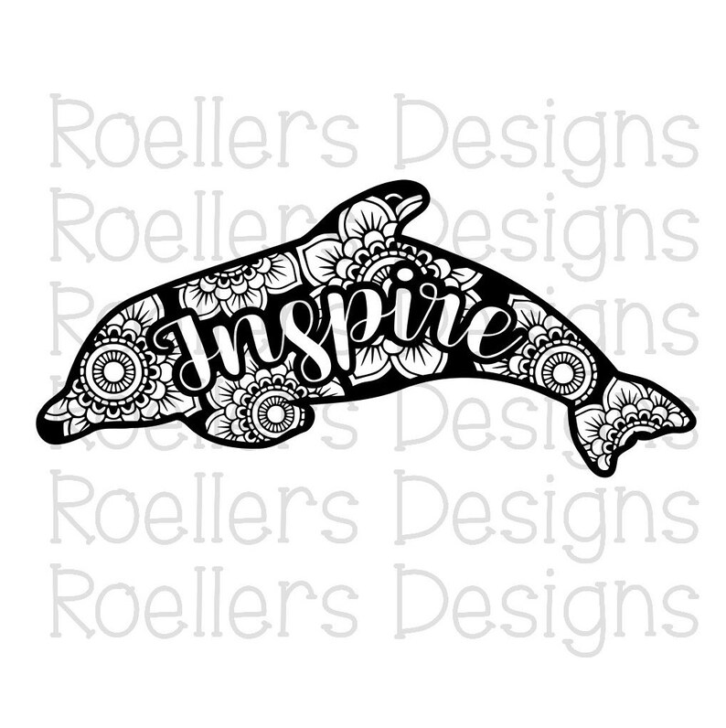 Download Dolphin Mandala Dolphin Zentangle Mandala Zentangle SVG | Etsy