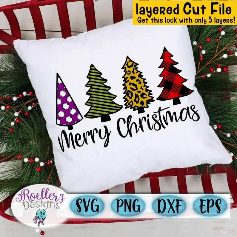 Download Christmas Svg Christmas Tree Svg Layered Patterned Cricut ...