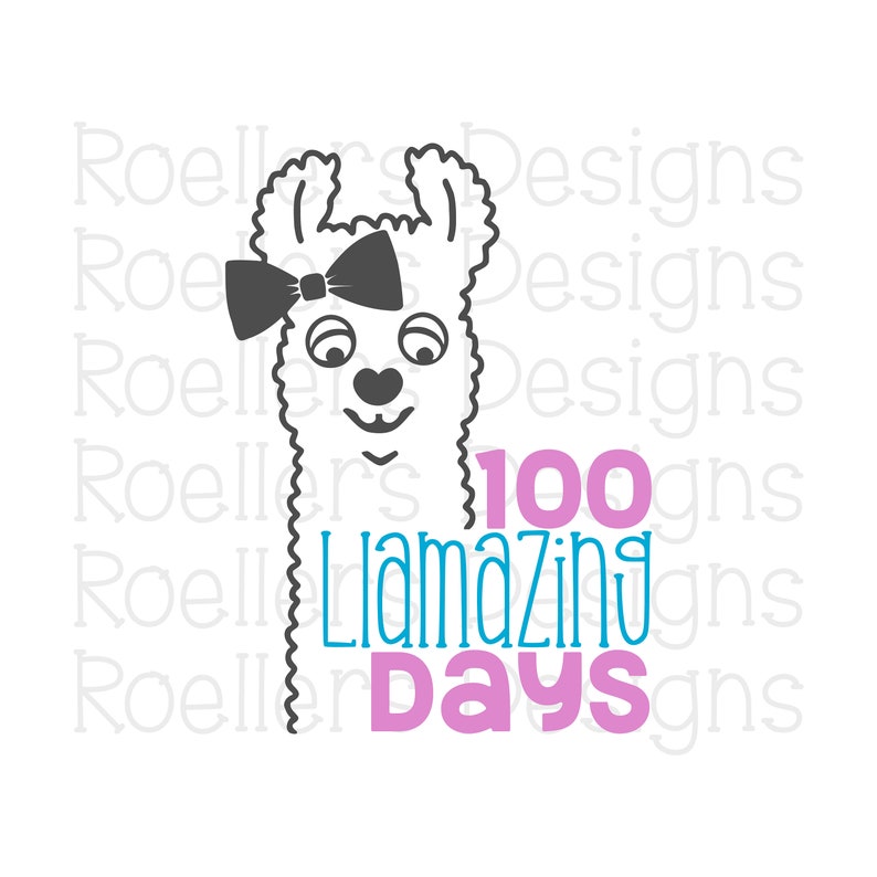 Download Llama school shirt 100 days of school svg 100 days svg 100 ...