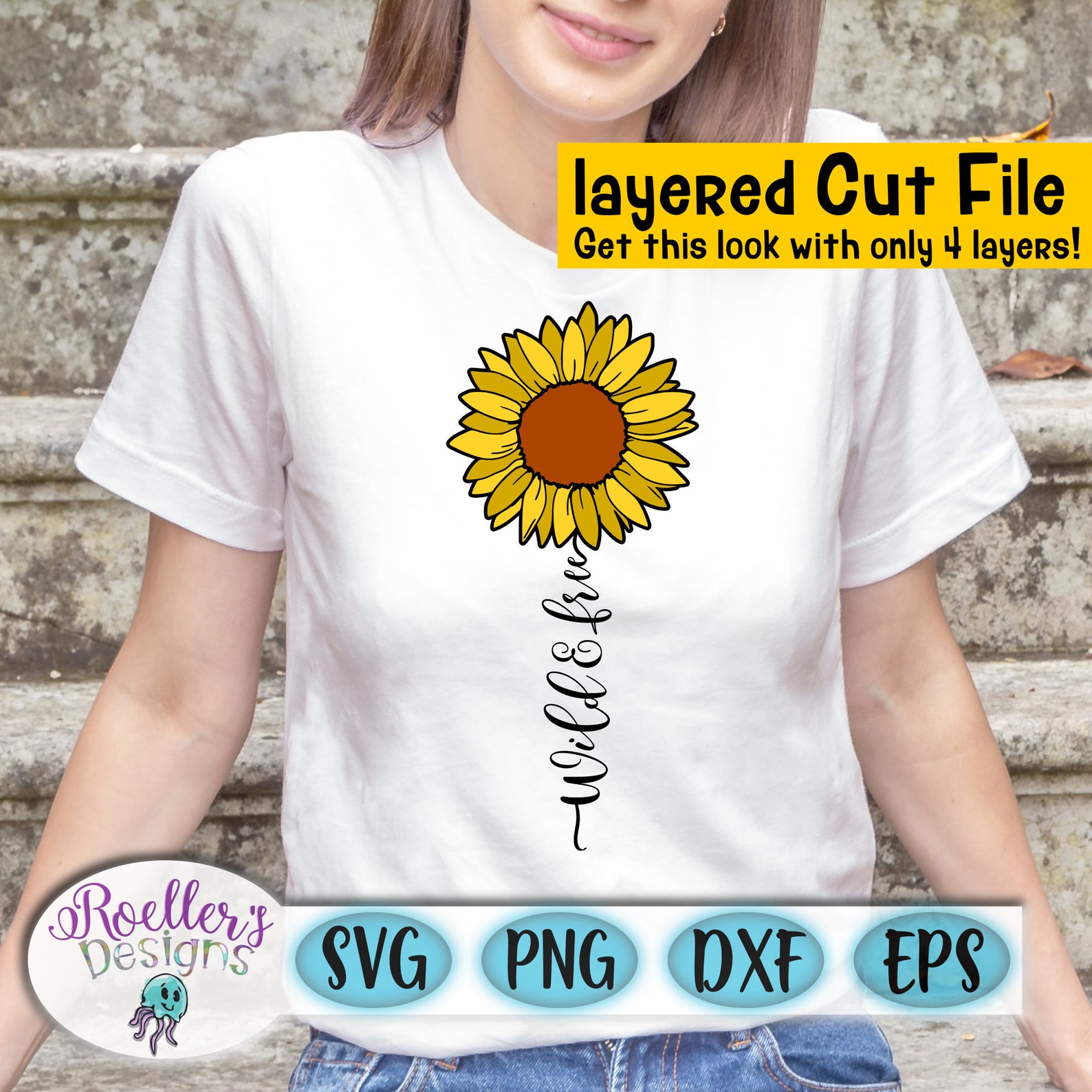 Download Wild and Free Svg Sunflower Svg Sunflower Love Svg Flower ...