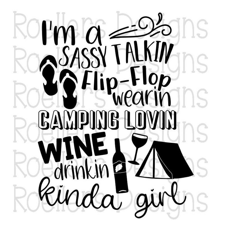 Download Camping Svg Wine Drinking Svg Sassy Girl Svg Im a sassy | Etsy