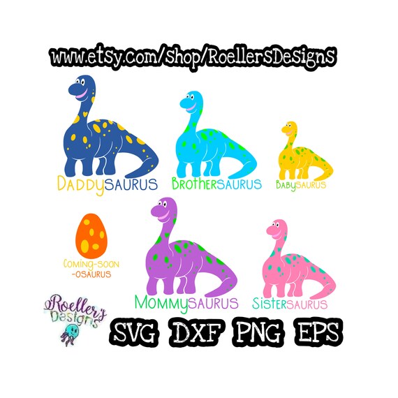 Download Dinosaur Svg Family Svg Mommy And Me Svg Brontosaurus Svg Etsy PSD Mockup Templates