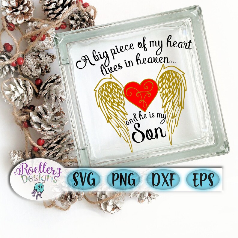 Heaven Svg Son Svg Angel Wings Svg Memorial Svg Memory | Etsy