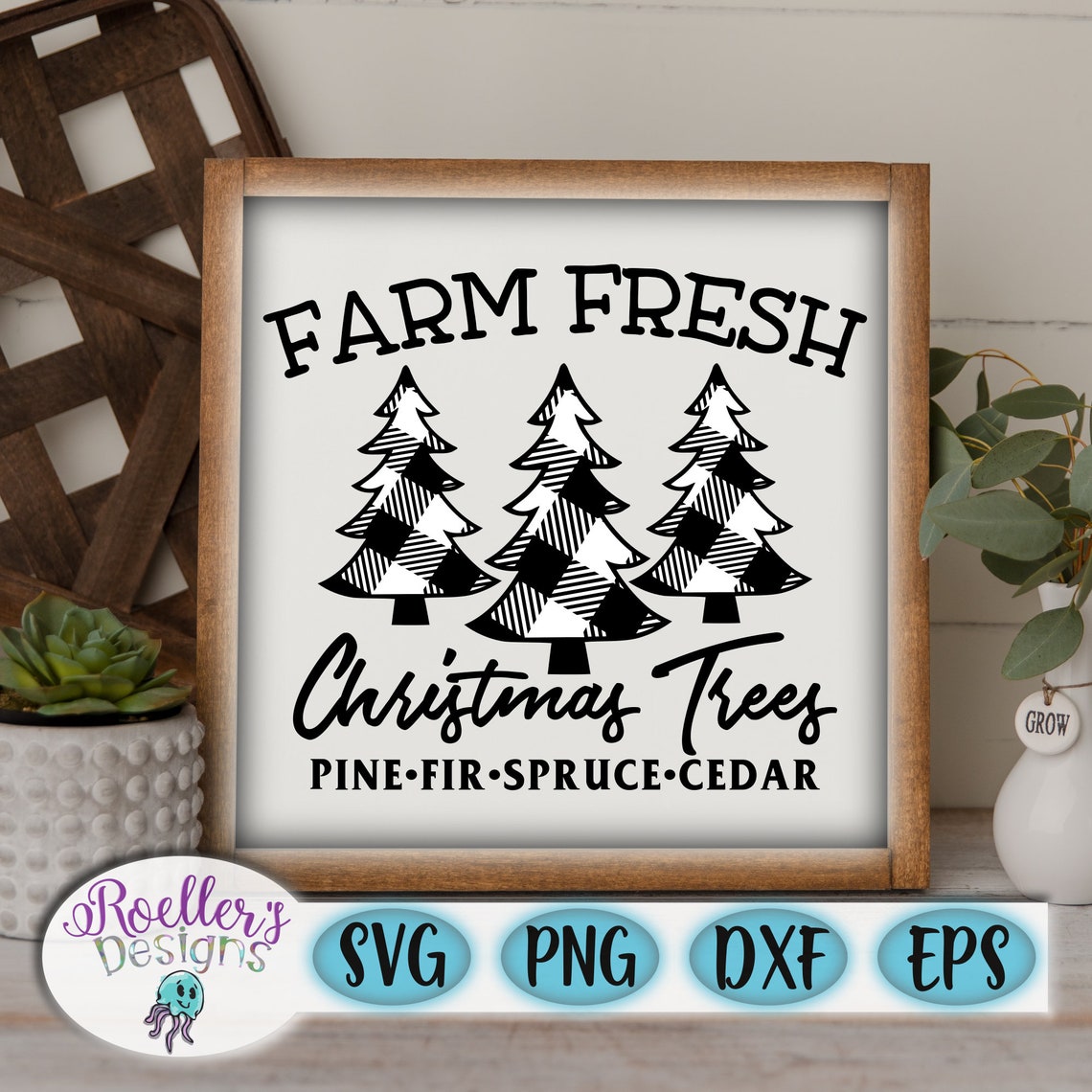 Download Christmas Svg Layered Tree Svg Farm Fresh Svg Plaid | Etsy