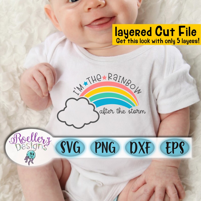 Rainbow Baby Svg Newborn Svg Miracle Svg Baby Svg After | Etsy