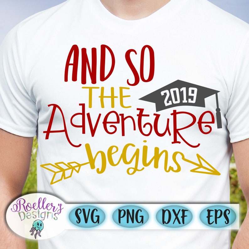 And so the adventure begins svg grad svg graduation svg | Etsy