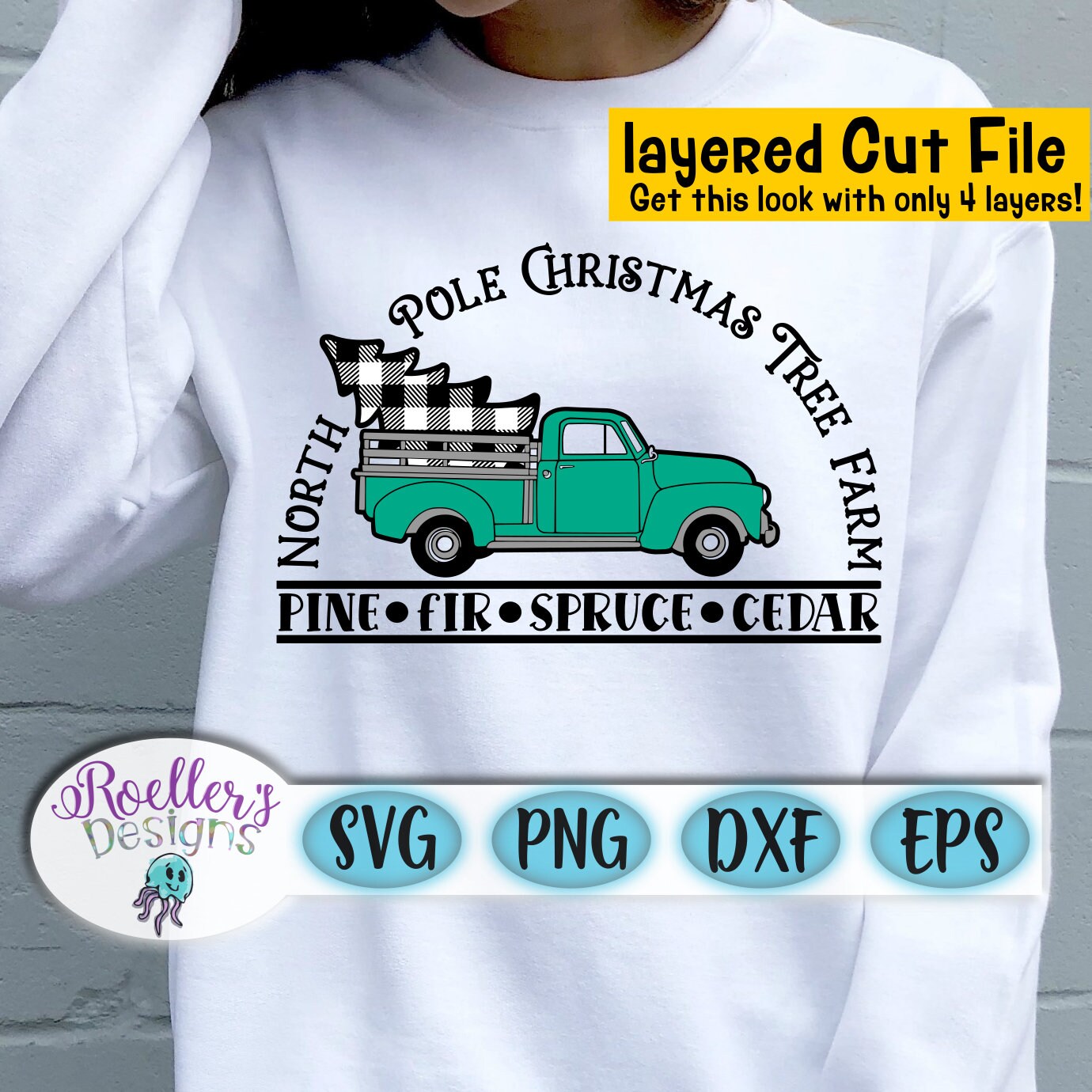 Farm Truck Svg Christmas Truck Svg Christmas Svg Layered ...
