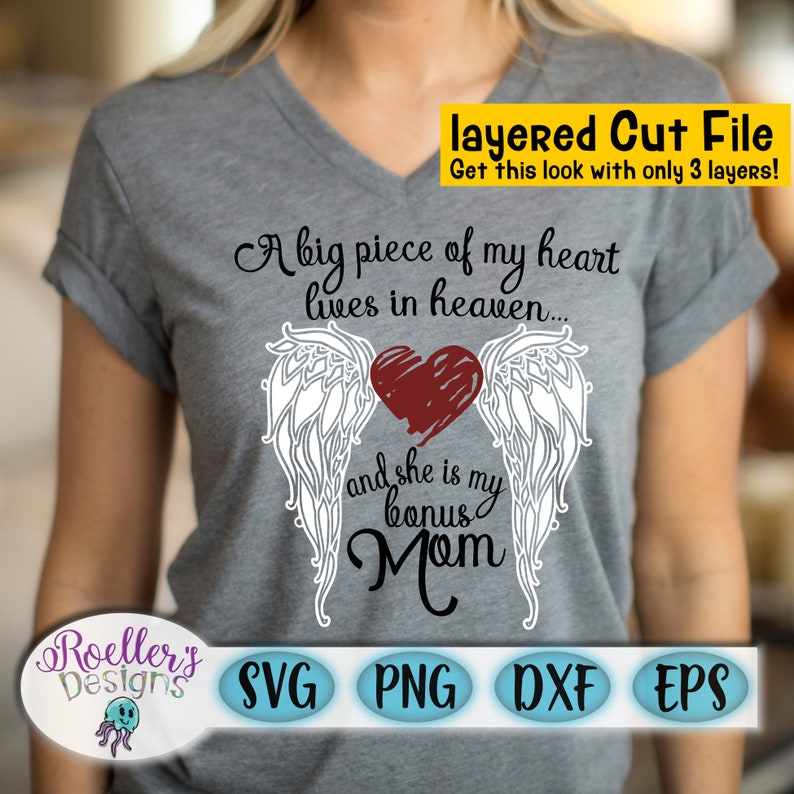 Download Heaven Svg Mom Svg Angel Wings Svg Memorial Svg Memory | Etsy