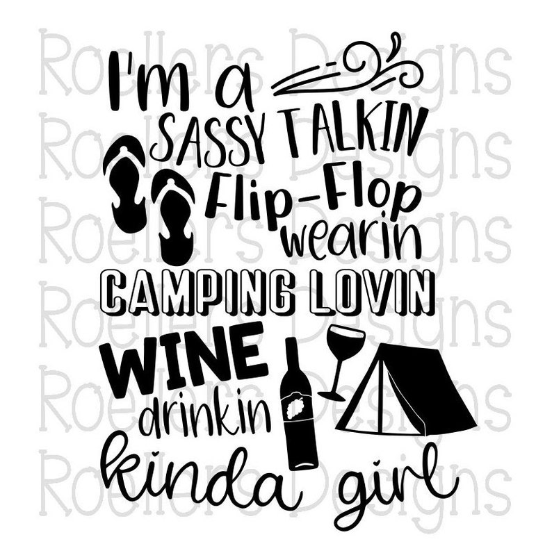 Download Camping Svg Wine Drinking Svg Sassy Girl Svg Im a sassy | Etsy